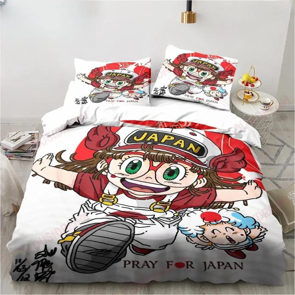 Новый милый мультяшный набор постельного белья DR S-Slump Arale Аниме King Twin Double Микрофибра Пододеяльник