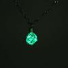 Green Blue Luminous Glass Necklace Hand Woven Round Luminous Pendant  Photo Props