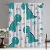 Dinosaur Modern Living Room Curtains for Camera Tulle for Bedroom Halloween Decoration Home Interior Curtains 2 Pieces Partition