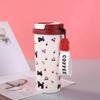 Cartoon Cat Pattern Coffee Cup Leak-Proof Straw Cup Portable Insulated Cup  Office