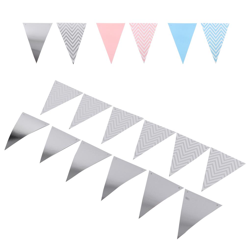 Pennant Wedding Room Children\'s Room Birthday Party Dress Up Supplies Wavy Pull Flag Pennant Bunting