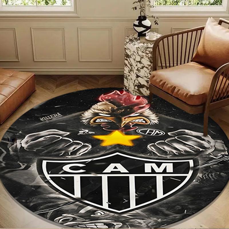 1PC rug Love For Atlético Round mat Home Decor, Chair rug For livingroom,Bedroom, doormat home decor Birthday Gift Christmas Gifts