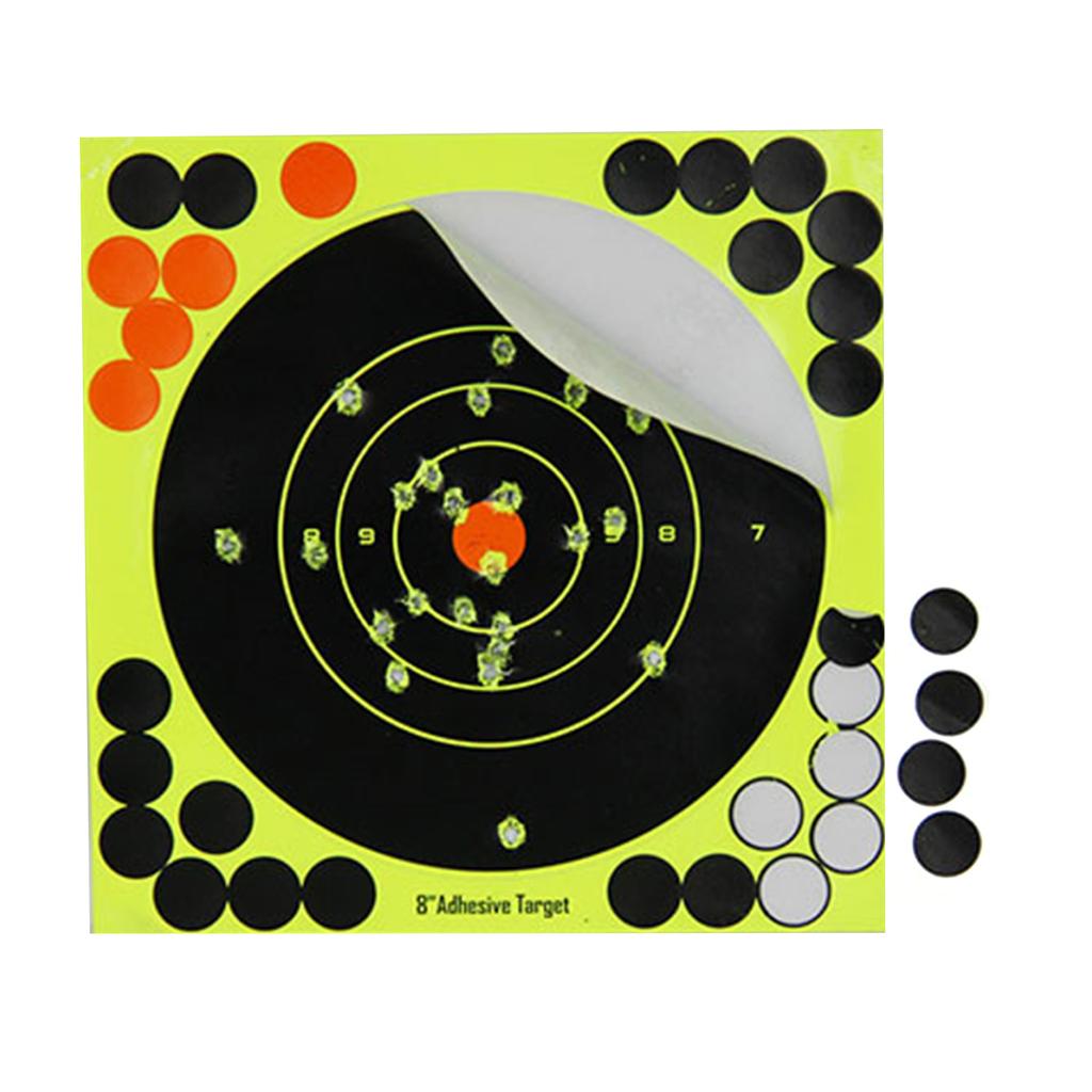 10 Pcs Splatter Paper Targets Fluorescent Targets Paper Shooting Ranges Circle Paper Targets Stickers for Practice