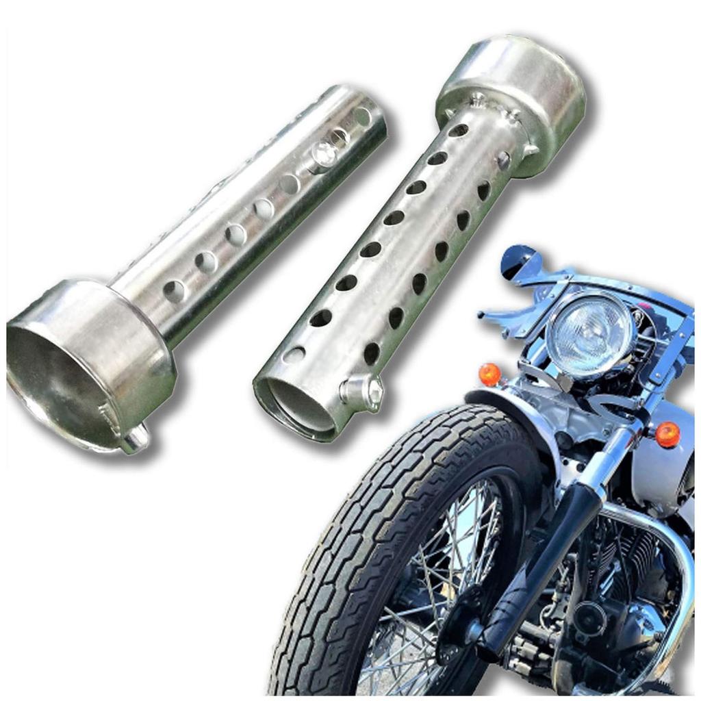 LapenseePIENSE Мотоцикл Внутренний глушитель Внутренний глушитель Универсальный глушитель Набор из 2 Длинных Коротких Ширина: 42/45/48/60мм (48мм)