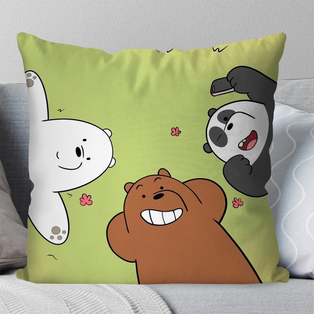 Мы B-Bare B-Bears Мультяшные Сказки Наволочка Квадратная Подушка Спальня Диван Отдых Комфорт Автомобиль Гостиная Домашнее Украшение 40X40