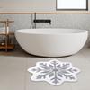 Christmas Snowflake Bathroom Rug Fuzzy Snowflake Absorbent Floor Mat Machine Washable Non Slip Bathtub Rug for Shower Entrance Kitchen Decor