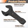uxcell Striking Metric for and Automotive Repairs Open-End Wrench, 95mm, CR-V Steel, Single-Ended, U-Head Wrench, Baking, Painting,