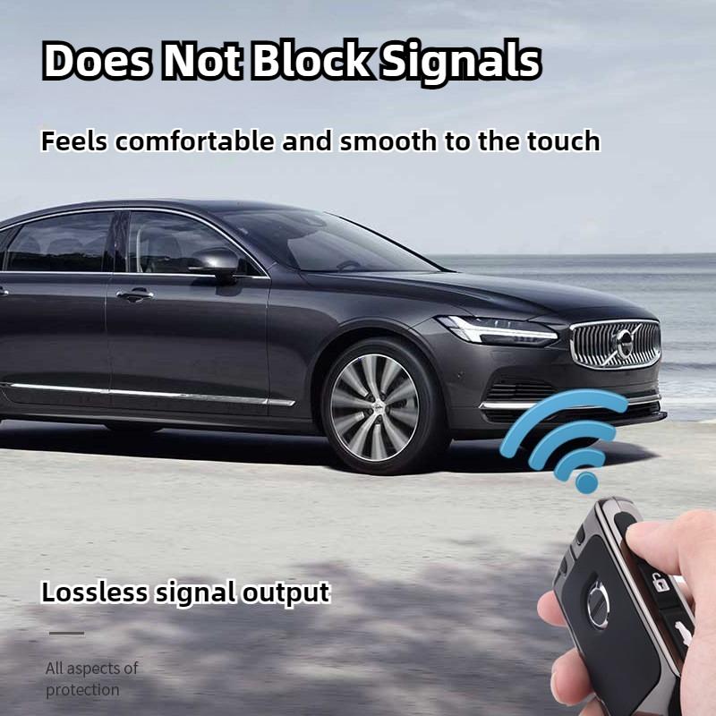 Автомобильный чехол для ключа из цинкового сплава, чехол-держатель для Volvo XC40 XC60 S90 XC90 V90 2017 2018 T5 T6 T8, защитная сумка для смарт-ключа