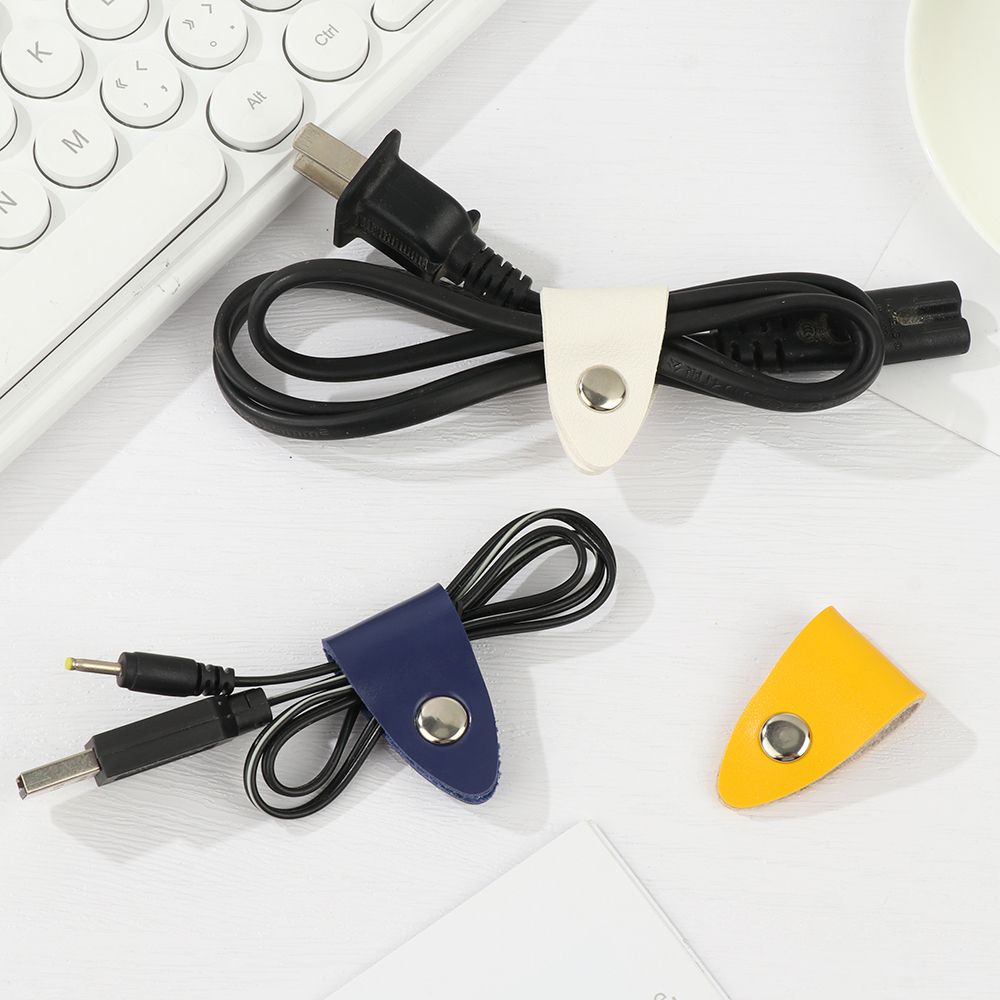 Ties Wrap Winder Data Line Cable Management Leather Cable Straps Cable Winder Cord Holder Organizer