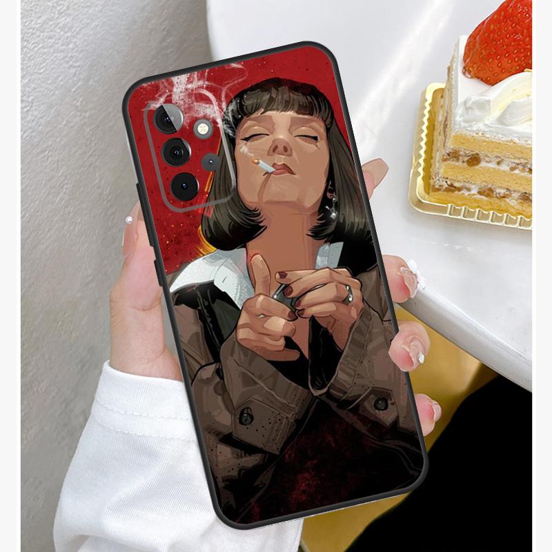 Mia Pulp Fiction Case For Samsung Galaxy A55 A35 A15 A14 A34 A54 A73 A53 A33 A23 A13 A12 A32 A52 A51 Cover