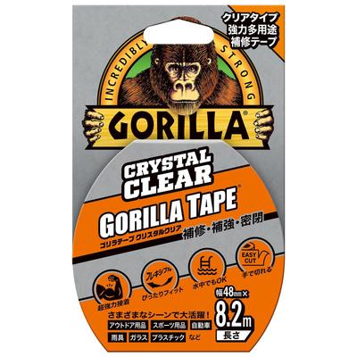 KURE Gorilla Tape Crystal 48 мм x Сильный ремонт 1778 Прозрачная, 8,2 м, Универсальная лента,