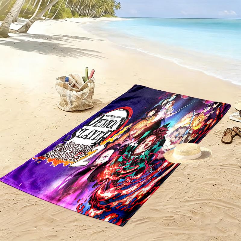 Anime Fusion Power Passion beach towel soft beach swim Absorbent bath towel seaside Outdoor picnic beach mat Travel and vacation towels beach towel