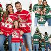European & American Parent-Child Christmas Sweater - Cartoon Reindeer Knit Pullover for Boys & Girls
