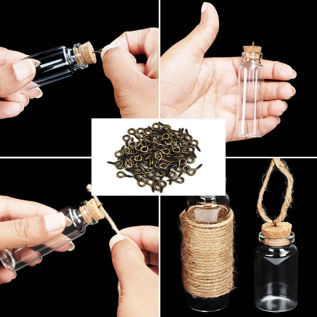 200 шт. маленькие винтовые булавки для глаз, крючки для глазных булавок, люверсы с резьбовыми застежками, крючки для занятий искусством своими руками, мини-металлический колышек для изготовления ювелирных изделий