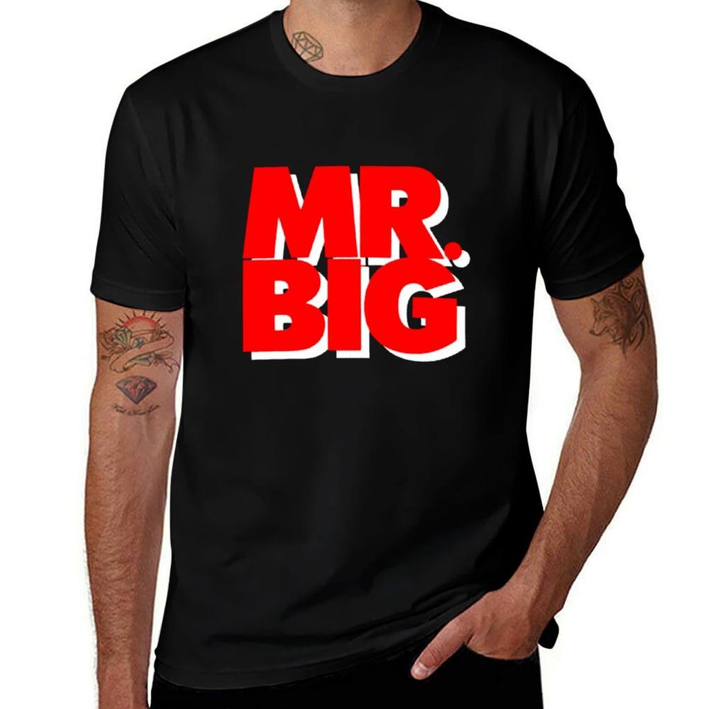 Самый Продаваемый Логотип Mr Big Рок-группа Футболка Повседневная Однотонная Футболка с Коротким Рукавом