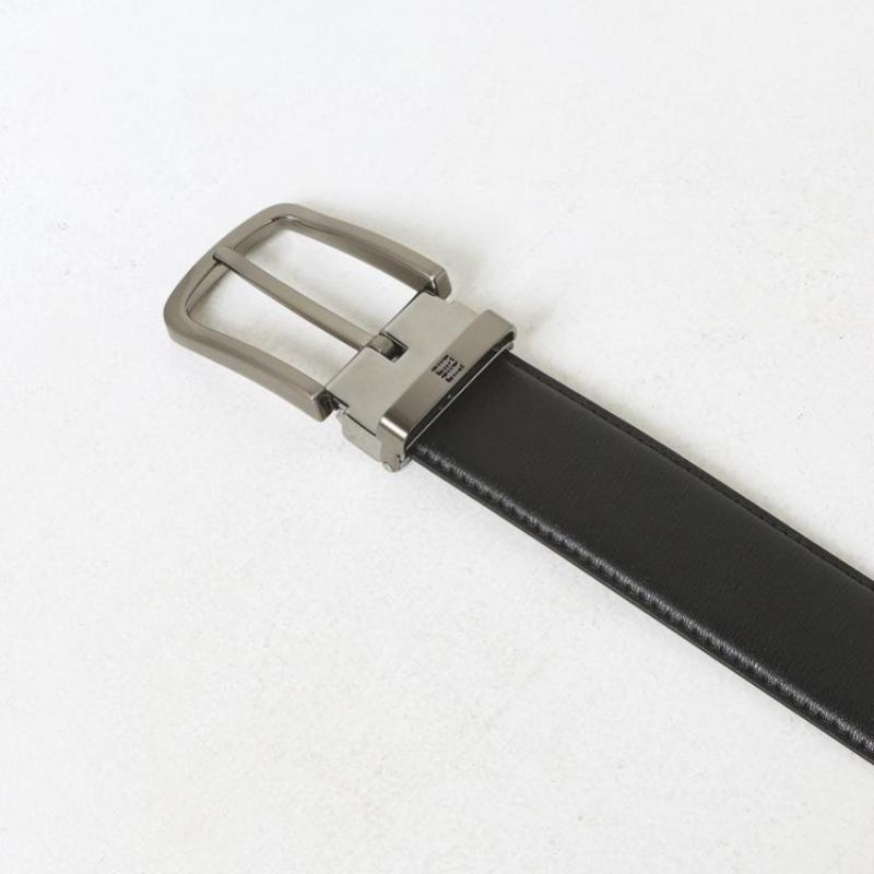 Daks Black Leather Buckle Dd Logo Belt Dbbe2e045