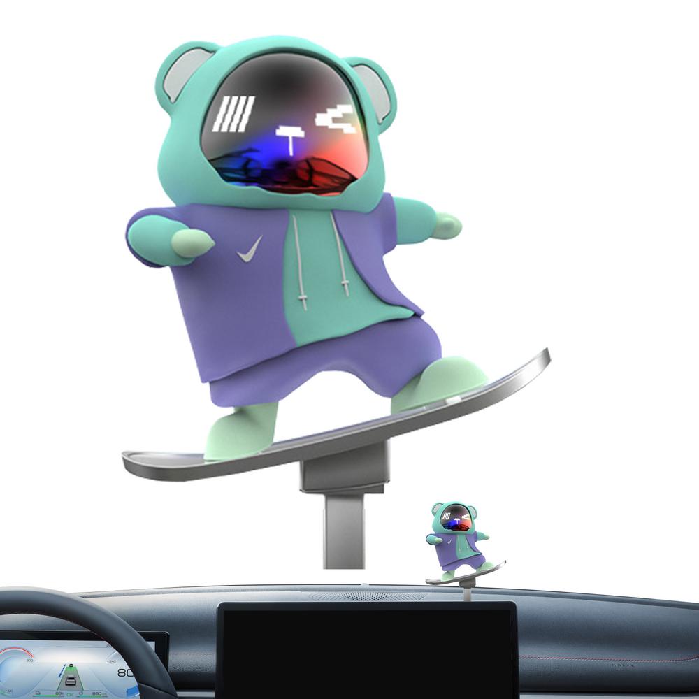 Автомобильный автоматический скользящий скейтборд медведь милый мультяшный скутер центральная консоль украшения креативные аксессуары для украшения автомобиля