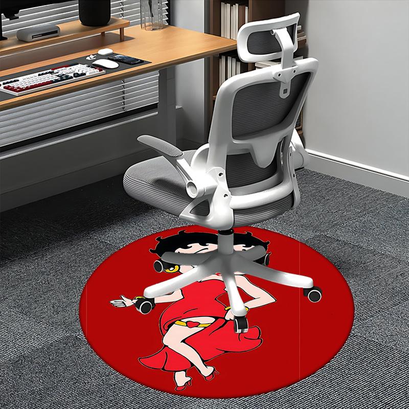 Коврик для стула Betty Boop - Круглый ковер для домашнего декора, офисного использования, гостиной