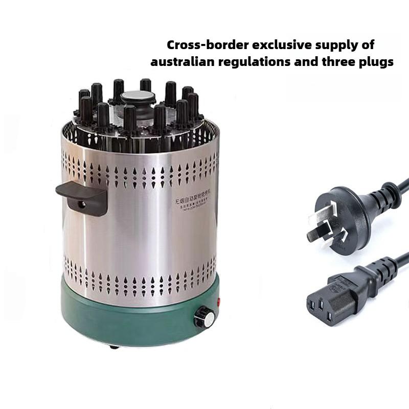 Электрический гриль-барбекю, бытовой электрический гриль, небольшой автоматический вращающийся немасляный коптильный гриль, шашлык из баранины на гриле