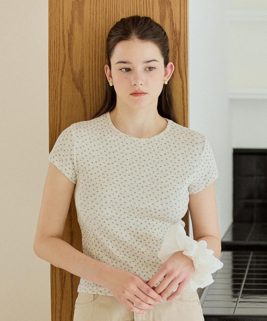 YUPPE Flower Cap T-Shirt_Oatmeal