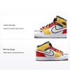 Детские кроссовки Air 1 Mid SE GS Multi-Color Canvas White Black Picante-Red DV1316-100