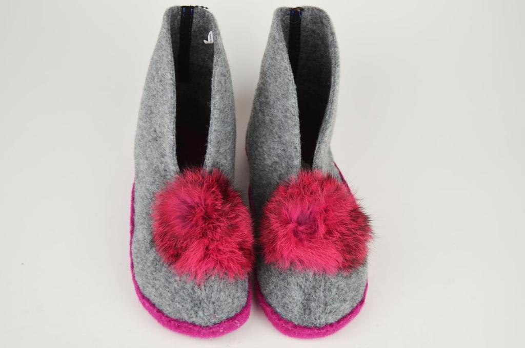 Тапочки-сапожки фетровые Inblu P22B 36 серые