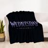 1pc Wednesday Outdoor Blanket Lightweight Flannel, Soft & Warm, All-Season Use for Sofa, Outdoor, Camping, Living Room, Office104