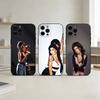 Чехол для телефона Amy W-Winehouse для iPhone 17,16,15,14,13,12,11 Plus,Pro Max,SE4 Мягкий силиконовый черный чехол