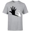 Rabbit Hand Shadow Funny Animal Graphic Mens Womens T Shirt