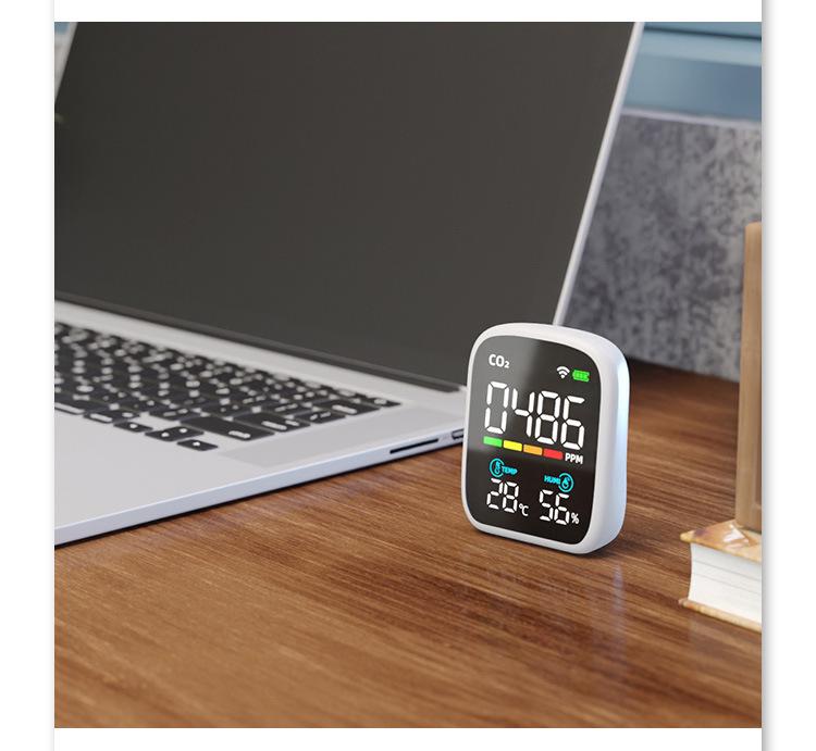 Инфракрасный детектор CO2 с датчиком температуры и влажности Tuya - Точный мониторинг качества воздуха