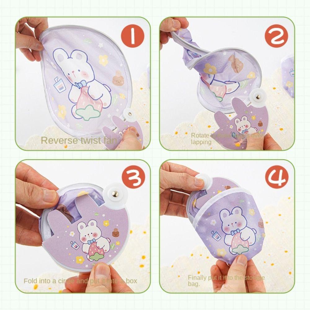 Пляжный газон Ручной веер Детский маленький веер Карманный маленький круглый веер Мини складной веер