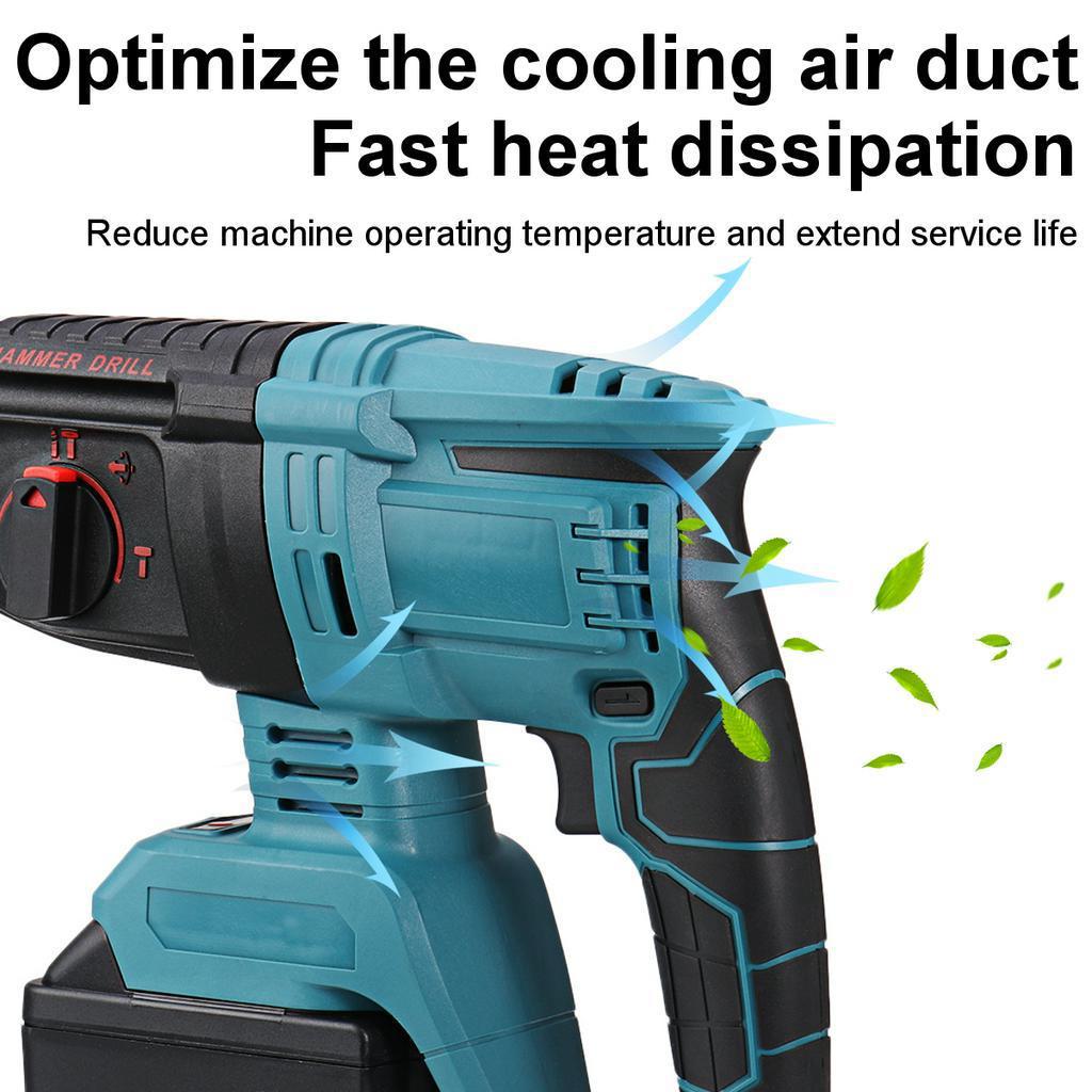 18V 4 Function Brushless Rotary Hammer Electric Drill Hammer Hammering Machine Drilling Concrete Tool with Makita