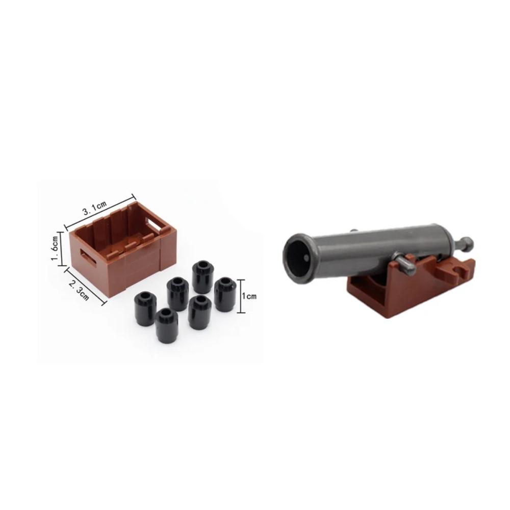 MOC Военные Строительные Блоки Фигурка Солдат Наполеоновских Войн Аксессуары Оружие Пушка Мешок с Песком Армия Пират Мини Кирпичик подарок X003 Сделай Сам