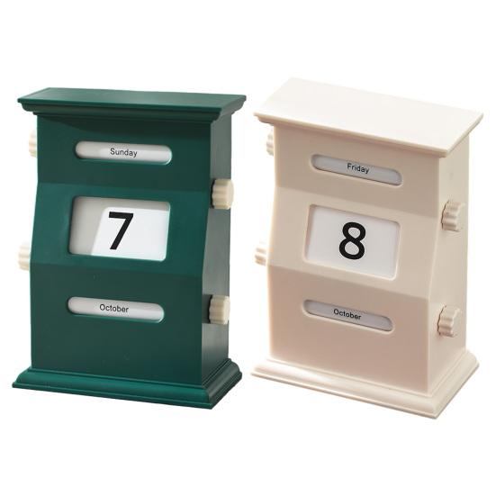 Вечный календарь в ретро-стиле, настольный календарь с вращающимся дисплеем, простая ручная настройка даты, месяца, дня, календарь