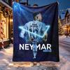 Neymar Jr Pattern Blanket for Home Decoration, Bed, Sofa, Car Travel, Camping, Suitable for All Seasons, Birthday Christmas Gift