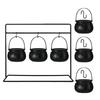 Pack Of 3/6/9 Halloween Witch Cauldron Candy Bowls With Metal Stands For Indoor Outdoor Party Tabletop Decorations