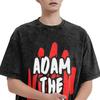 Забавные футболки Adam The Woo для мужчин с круглым вырезом 100% хлопок стираная футболка с коротким рукавом одежда больших размеров