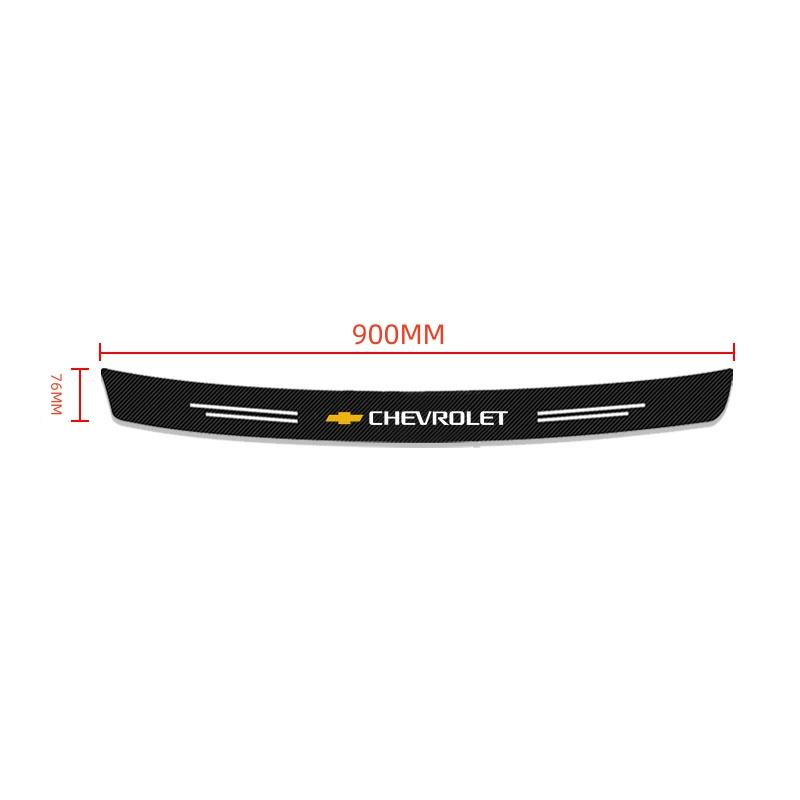 3D Carbon Fiber Rear Bumper Guard - Waterproof Anti-Scratch Trunk Protector Sticker Fit Chevrolet Silverado Impala Malibu Cruze