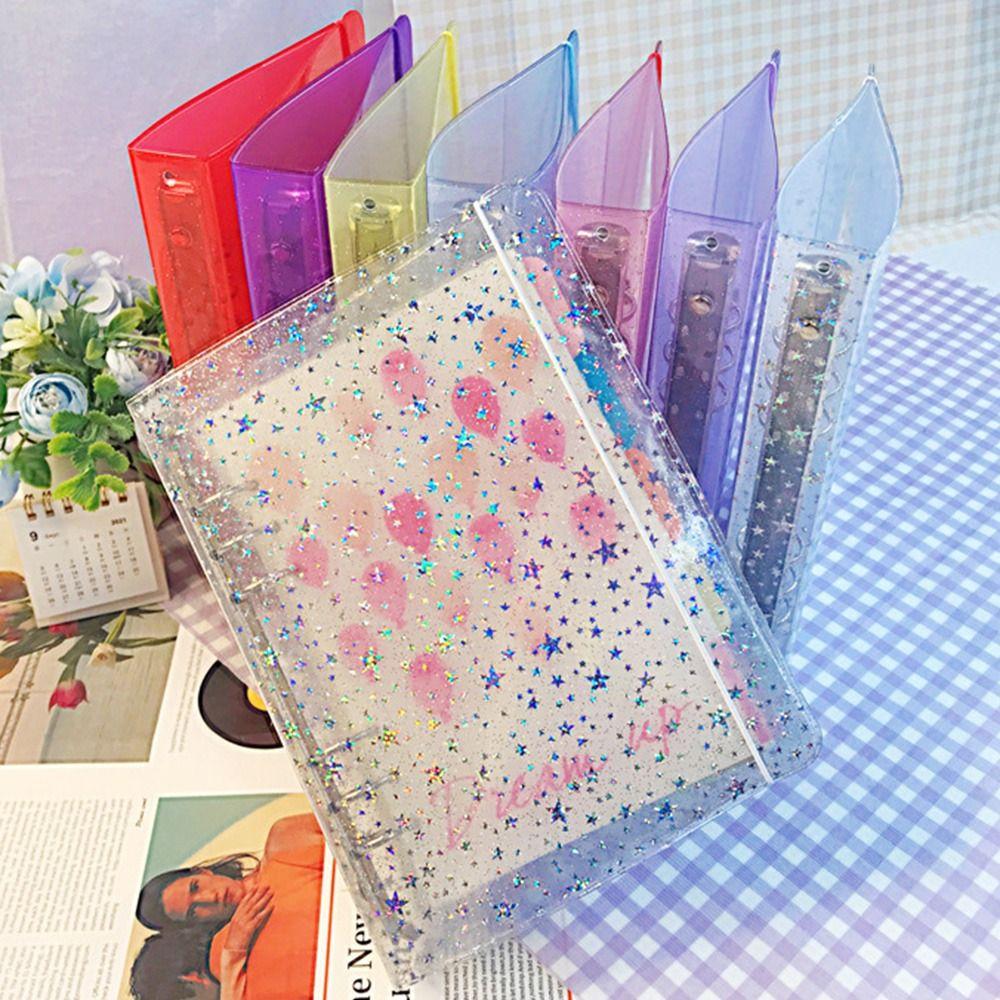 Transparent Colored Binder Cover Waterproof Notebook Protector Handbook Cover  Office Supplies