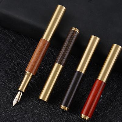 Латунная ручка из сандалового дерева, деловая ручка для подписи, креативный персонализированный подарок, рекламная ручка