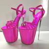 Luxury Women Sandals 22cm Super Metal High Heels Summer Shoes Platform Sexy Heeled Flip Flops Dance Stripper Fetish Shoes Female