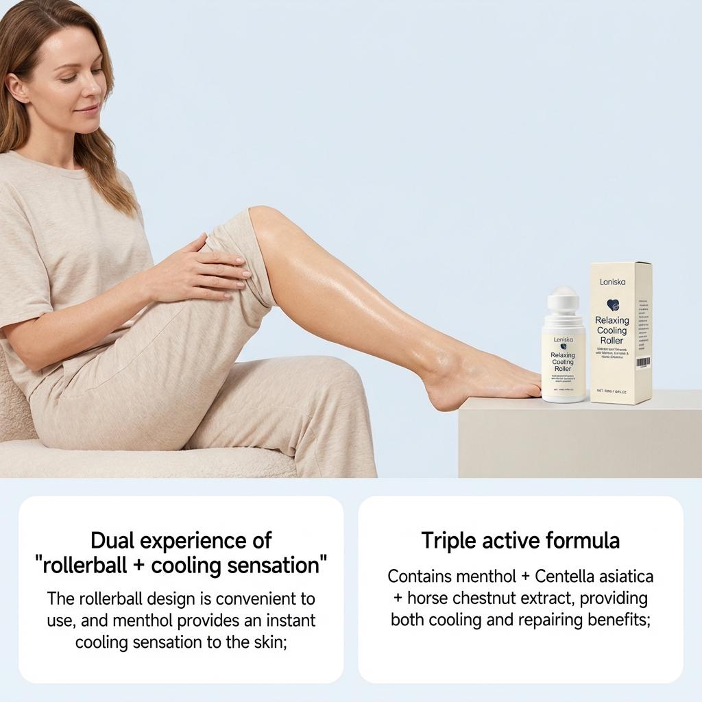 Laniska Прохладная эссенция с шариком - Комфортно ухаживает за вашей кожей, Увлажняющая и освежающая, Удобная эссенция с шариком