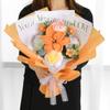 Hand Woven Rose Bouquets Yarn Knitted Mixed Bouquets Finished Products Birthday Gifts for Girlfriends and Teachers