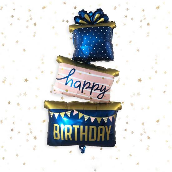 Воздушный шар для вечеринки по случаю дня рождения DIY Макет сцены Различные стили Торт ко дню рождения Надувная игрушка Украшение Творческий надувной мультфильм Воздушный шар из алюминиевой фольги