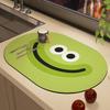 Cartoon Funny Diatom Mud Drain Mat Kitchen Sink Coffee Machine Meal Bar Water Absorption Quick Drying Bowl Dish Drying Mat