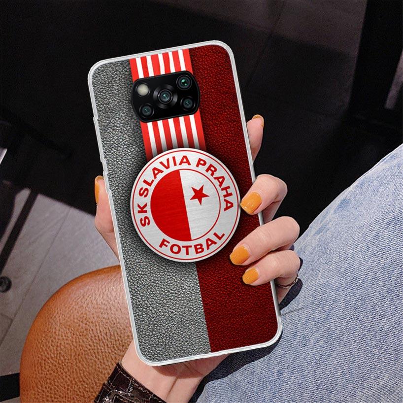 Sk Slavia Praha Czech Republic Phone Case For Xiaomi Poco X7 X6 X5 Pro F7 Ultra Redmi 15C 15 13C 13 12C 12 10 10A 10C 9 9A 9C 9T