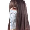 Sunscreen Veil Face Cover Flower Pattern Face Gini Mask Thin Ice Silk Mask  Outdoor