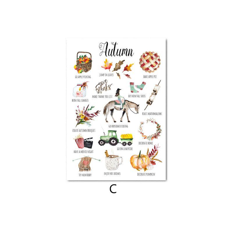 Spring Posters And Prints Watercolor Educational Poster Kids Baby Room Decor Learning Painting Wall Art Canvas Painting Mural