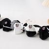 Black White Cute Cartoon Super Thin Women's Socks Boat Socks Striped Cow Socks Ankle Short Socks