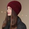 New Women Winter Hat Fashion Pearl Decorate Beanie Hat Warm Winter Cap For Female Casual Streetwear Knitted Hat